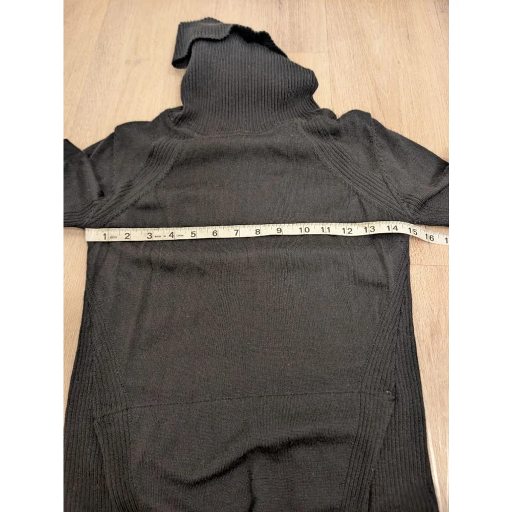 Lululemon Sweat & Savasana Sweater Black Ribbed Turtleneck S